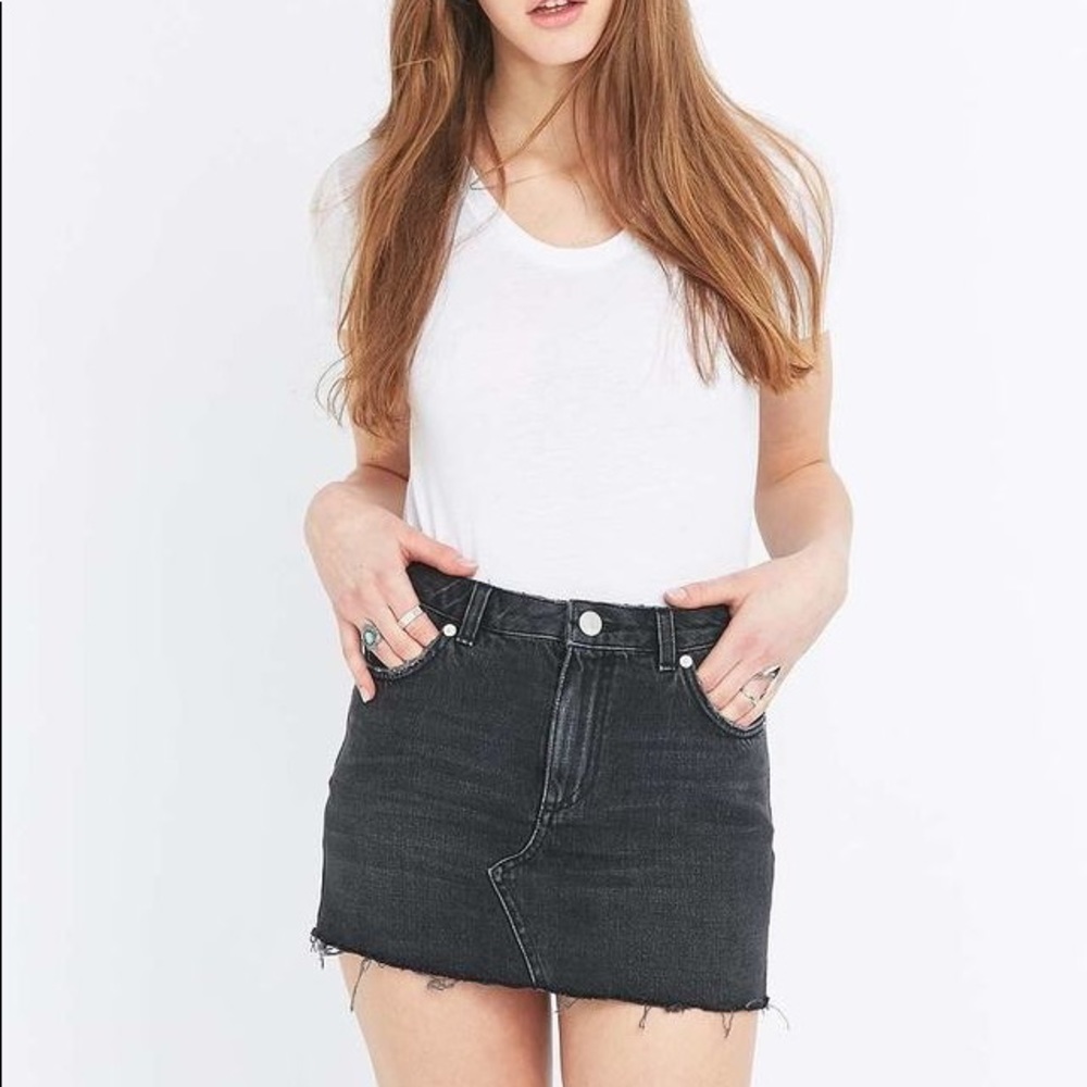 Urban Outfitters Black Denim Mini Skirt